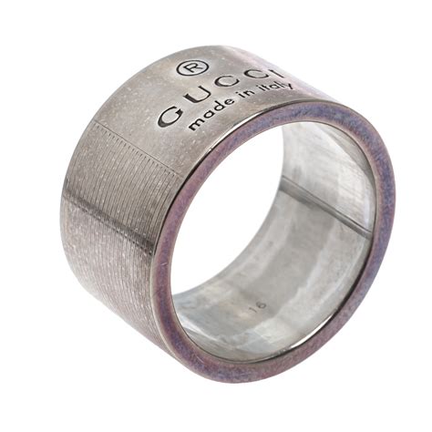 wpmens silver gucci stripped ring